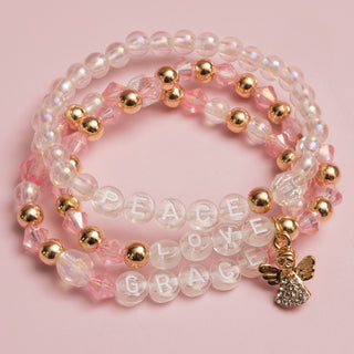 Pastel Pink Angel Charm DIY Letter Bead Jar