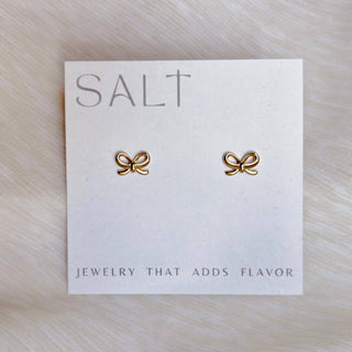 Bow Studs - 18k Gold