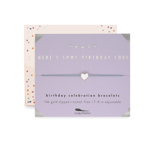 Birthday Bracelet + Envelope - 'Here's Some Birthday Love!': Yellow Gold
