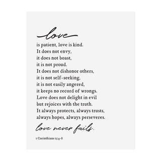 Love Never Fails Art Print
