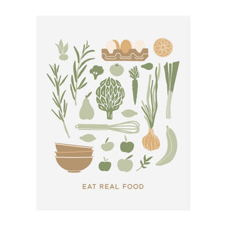 Eat Real Food Art Print