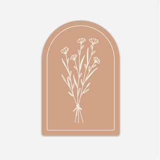 Floral Arch Sticker - Peach