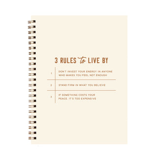 3 Rules to Live By Softcover Journal