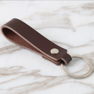 🟡 Leather Keychain