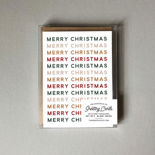 Merry Christmas Card - Box Set of 5