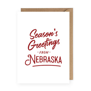 Season's Greetings From Nebraska Greeting Card