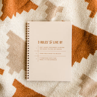3 Rules to Live By Softcover Journal