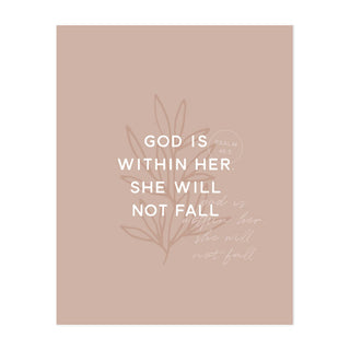 God is Within Her Art Print