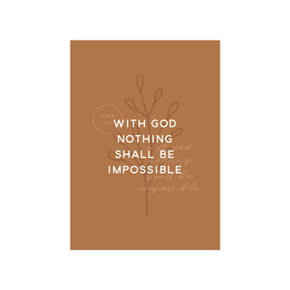Nothing Shall Be Impossible Art Print