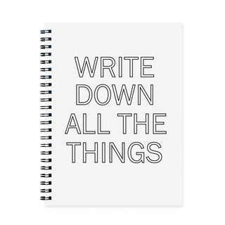 Write Down All the Things Softcover Notebook